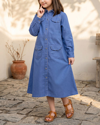 -GIRLS DENIM MAXI-