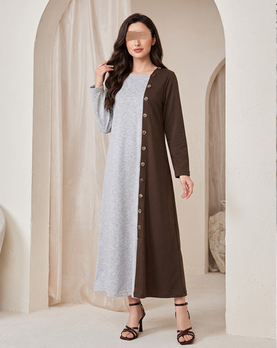 -COLOR BLOCKING MAXI-