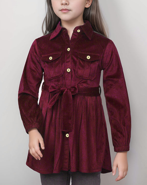 GIRLS VELVET TOP