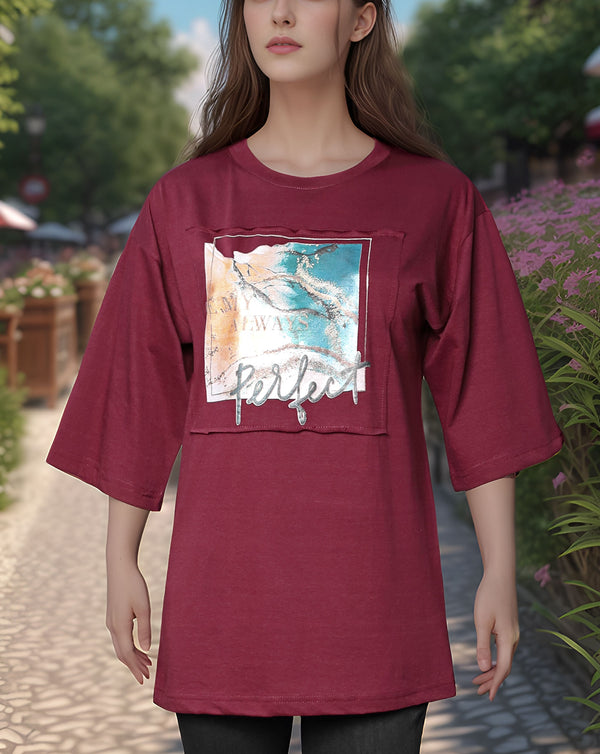 LONG PRINTED T SHIRT (MINOR FAULT)