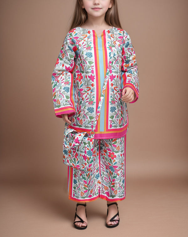 GIRLS 2 PIECE SUIT WITH BAG