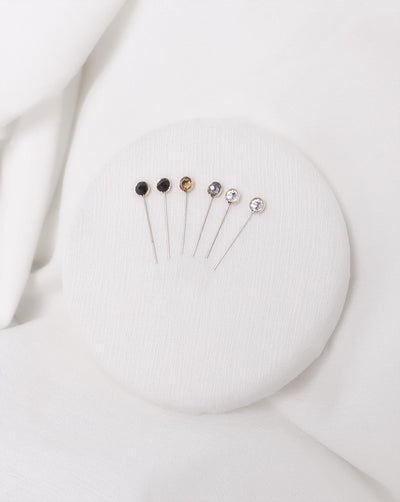 -CRYSTAL STONE HIJAB PINS SET-