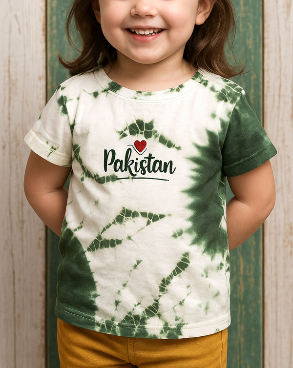 GIRLS AZADI TIE N DYE PRINTED T SHIRT