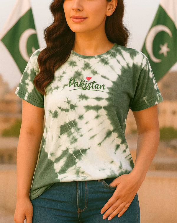 AZADI TIE N DYE PRINTED T SHIRT