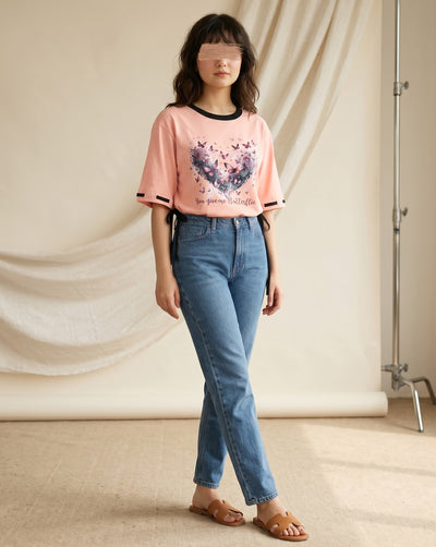 -PRINTED LONG T SHIRT-