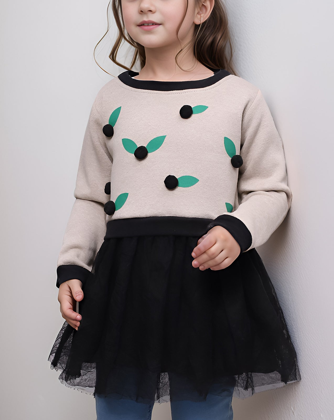 GIRLS NET DRESS - Polkadots