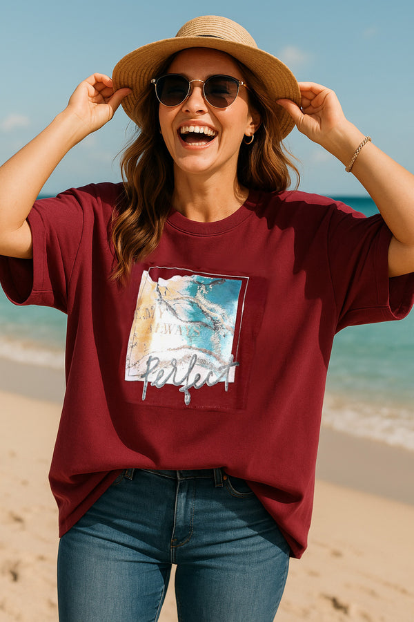 LONG PRINTED T SHIRT