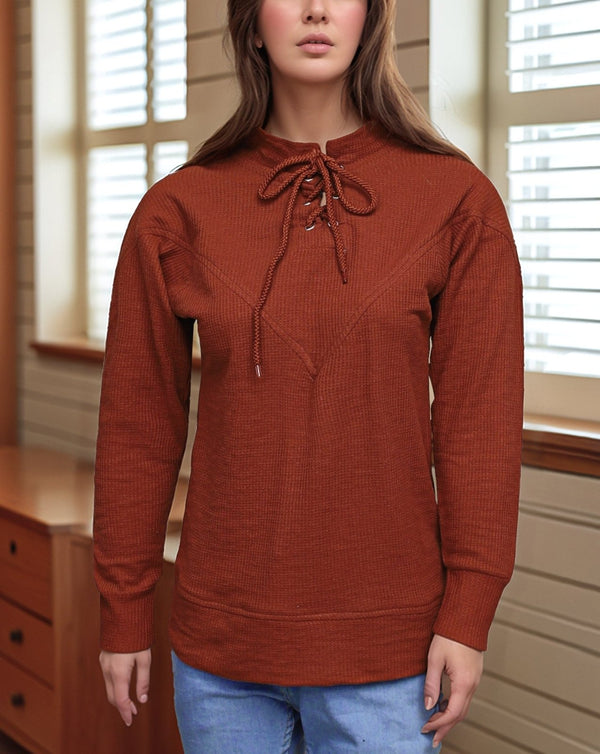 BAGGY FIT THERMAL TOP - Polkadots - 14031PD-234140 - BAGGY FIT THERMAL TOP