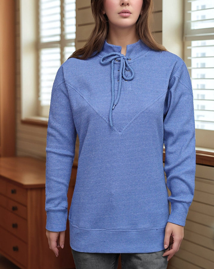 BAGGY FIT THERMAL TOP (MINOR FAULT) - Polkadots - 14031PD-234158 - BAGGY FIT THERMAL TOP (MINOR FAULT)