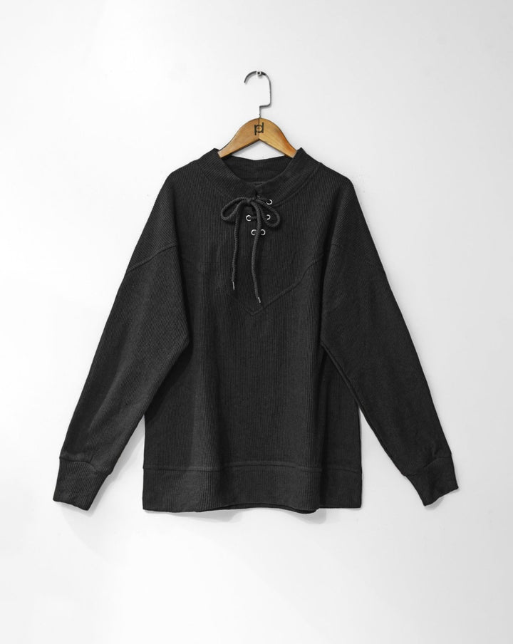 BAGGY FIT THERMAL TOP (MINOR FAULT) - Polkadots - 14031PD-234155 - BAGGY FIT THERMAL TOP (MINOR FAULT)