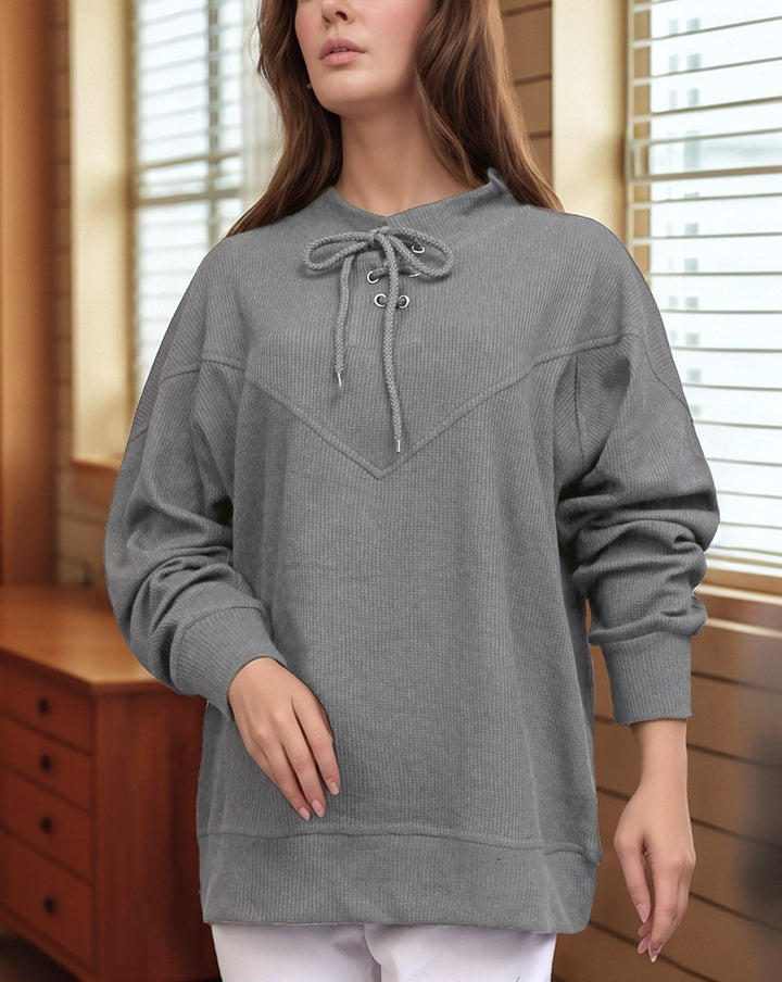 BAGGY FIT THERMAL TOP (MINOR FAULT) - Polkadots - 14031PD-234155 - BAGGY FIT THERMAL TOP (MINOR FAULT)