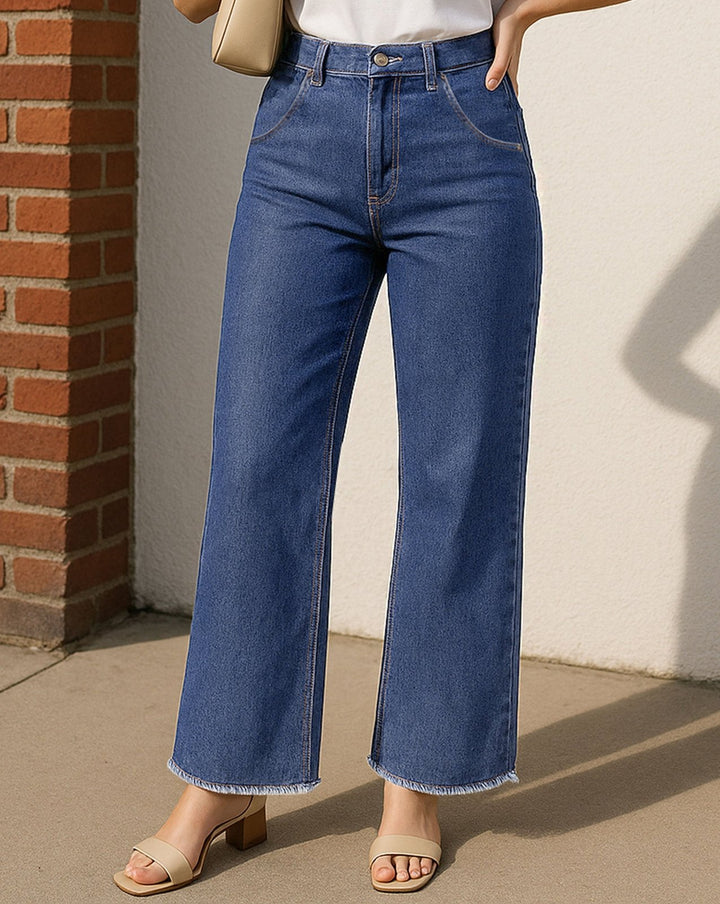 BELL BOTTOM JEANS - Polkadots - 12087ZJ-082019 - BELL BOTTOM JEANS