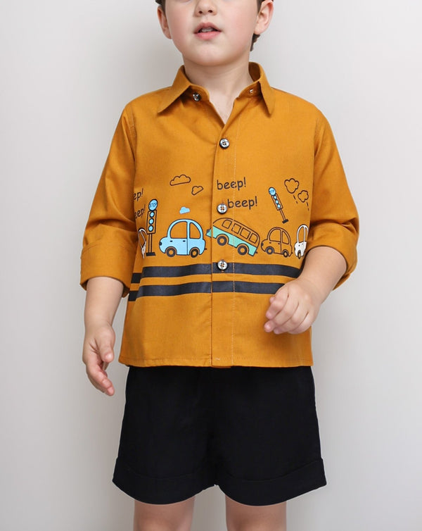  - BOYS 2 PIECE CLOTHING SET - Polkadots - 14667PD-231999 - BOYS 2 PIECE CLOTHING SET - 