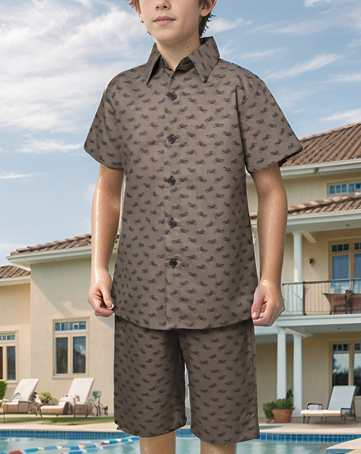 BOYS 2 PIECE CLOTHING SET - Polkadots - 14558AY-230402 - BOYS 2 PIECE CLOTHING SET