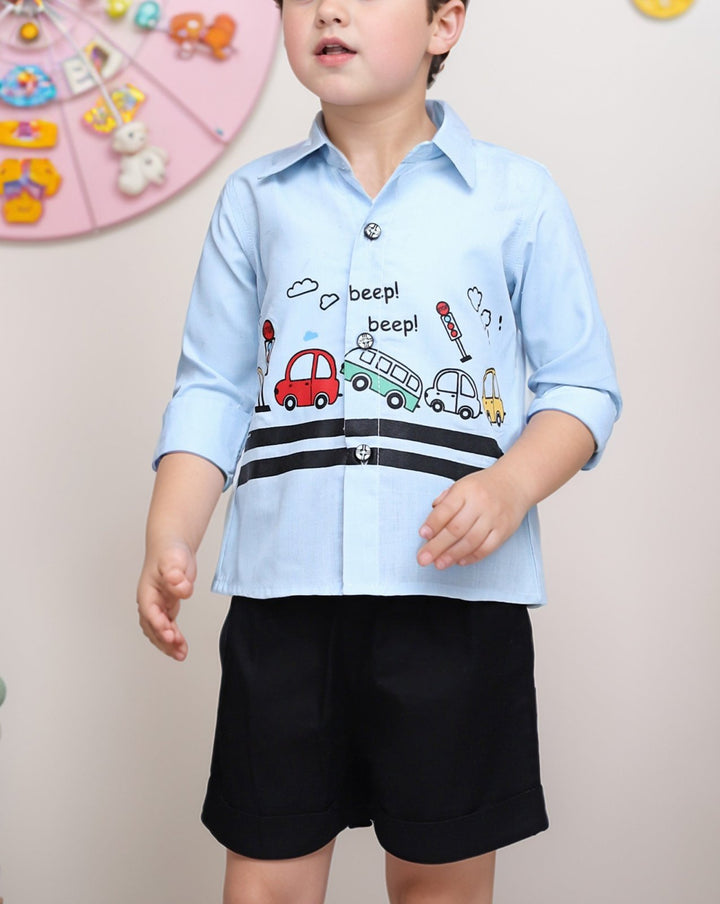  - BOYS 2 PIECE CLOTHING SET - Polkadots - 14667PD-232004 - BOYS 2 PIECE CLOTHING SET - 