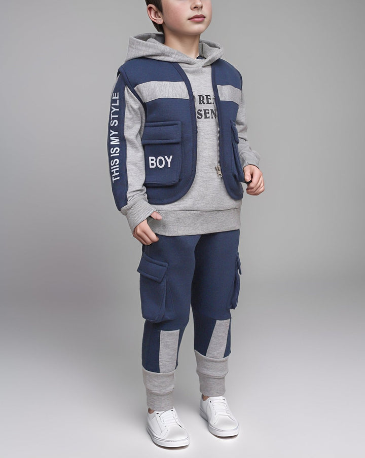 BOYS 3 PIECE CLOTHING SET - Polkadots - 13299AT-235374 - BOYS 3 PIECE CLOTHING SET