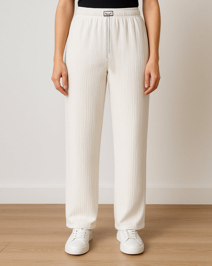 CABLE KNIT TROUSER - Polkadots - 14218KT-224594 - CABLE KNIT TROUSER