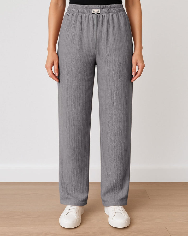 CABLE KNIT TROUSER - Polkadots - 14218KT-224590 - CABLE KNIT TROUSER