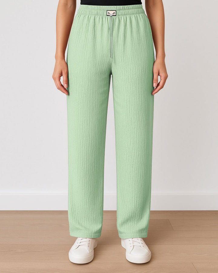 CABLE KNIT TROUSER - Polkadots - 14218KT-224592 - CABLE KNIT TROUSER