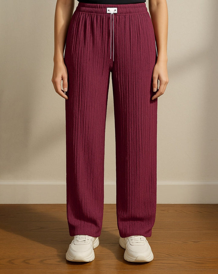 CABLE KNIT TROUSER - Polkadots - 14212KT-224382 - CABLE KNIT TROUSER