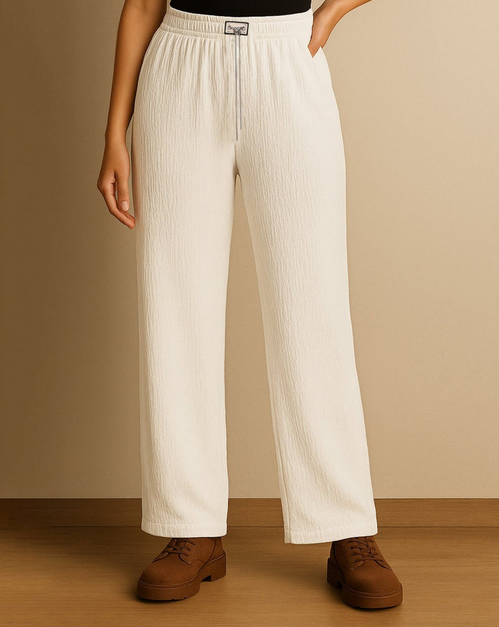 CABLE KNIT TROUSER - Polkadots - 14212KT-224376 - CABLE KNIT TROUSER