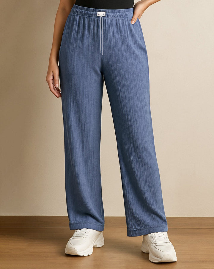 CABLE KNIT TROUSER - Polkadots - 14212KT-224380 - CABLE KNIT TROUSER