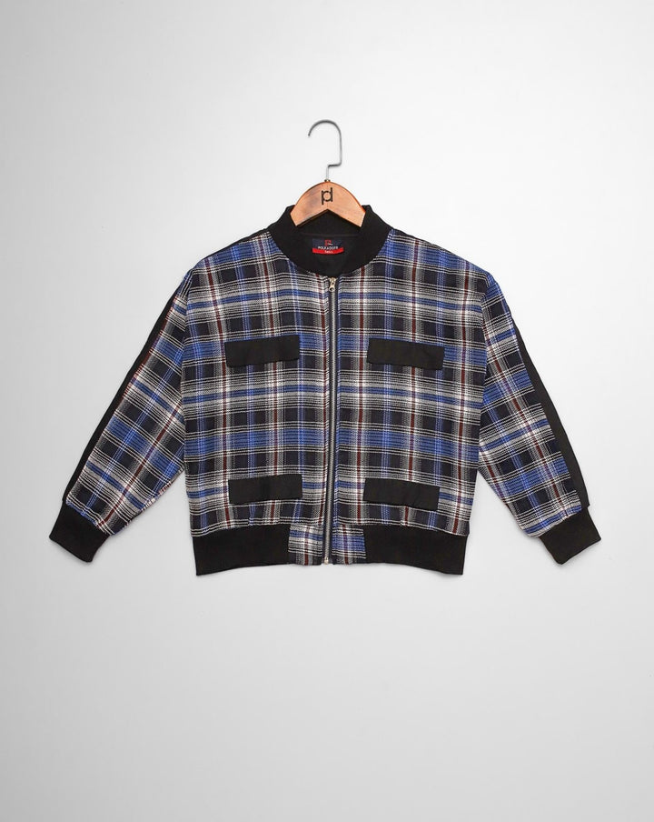 CHECKERED JACKET - Polkadots - 13827AK-235801 - CHECKERED JACKET