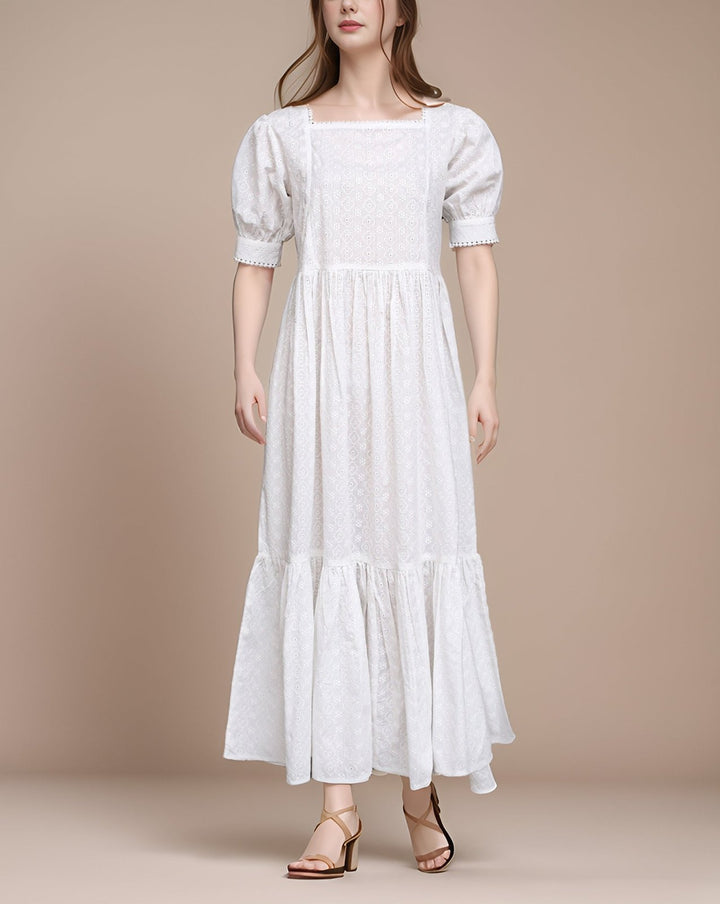 CHIKANKARI MAXI - Polkadots - 14402HG - 227580 - CHIKANKARI MAXI