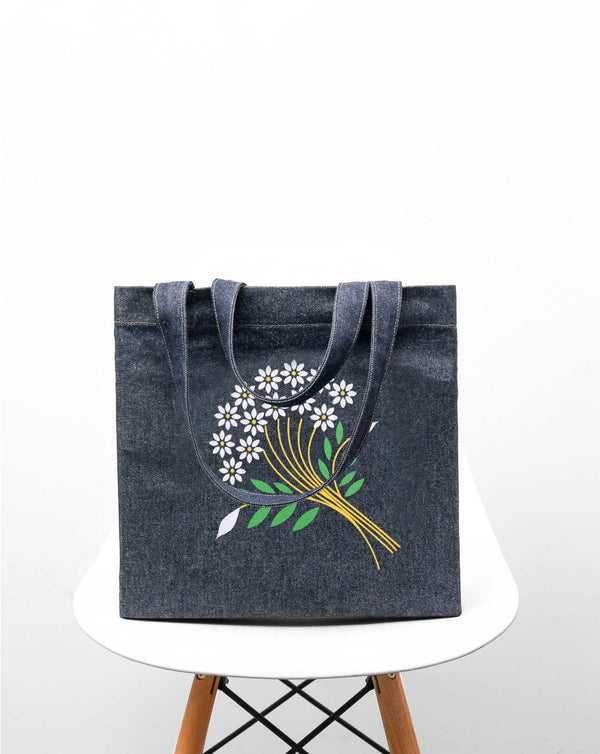 DENIM CASUAL BAG - Polkadots - 14399RF - 227488 - DENIM CASUAL BAG