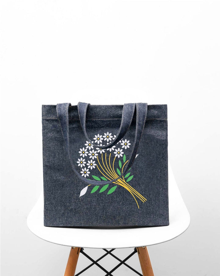 DENIM CASUAL BAG - Polkadots - 14399RF - 227488 - DENIM CASUAL BAG
