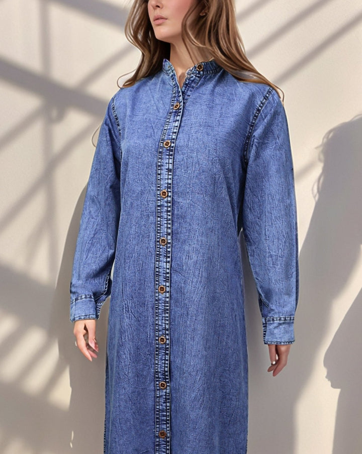 DENIM MAXI - Polkadots - 13740AK-217565 - DENIM MAXI