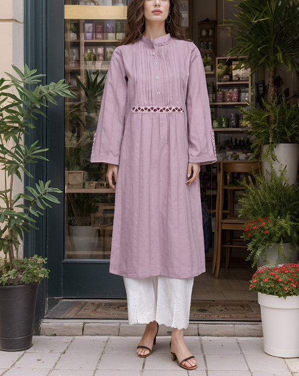 EMBROIDERED KURTI - Polkadots - 14601PD-231012 - EMBROIDERED KURTI