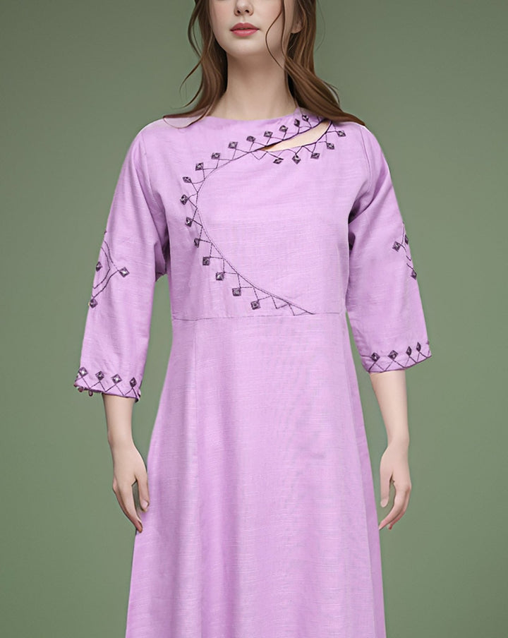 EMBROIDERED MAXI - Polkadots - 14275HG-225375 - EMBROIDERED MAXI