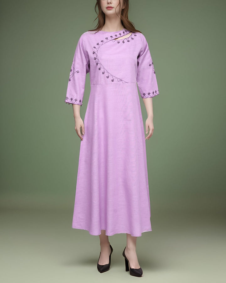 EMBROIDERED MAXI - Polkadots - 14275HG-225375 - EMBROIDERED MAXI