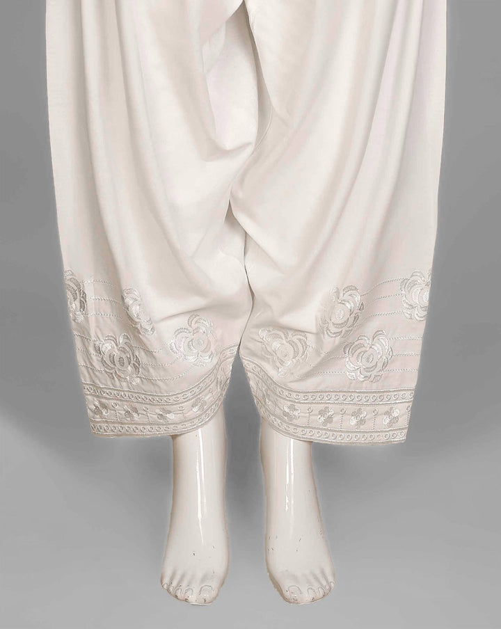 EMBROIDERED SHALWAR - Polkadots - 10764HG - 054343 - EMBROIDERED SHALWAR