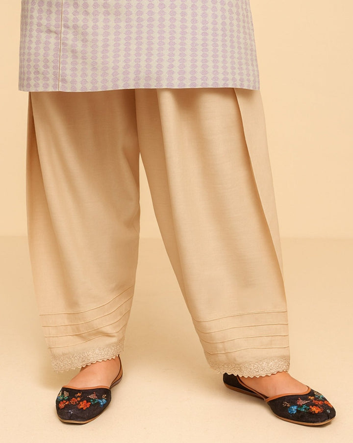  - EMBROIDERED SHALWAR - Polkadots - 10019HG-037754 - EMBROIDERED SHALWAR - 