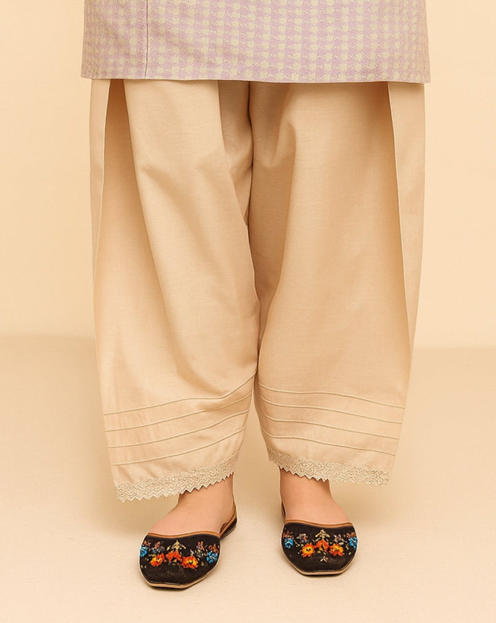  - EMBROIDERED SHALWAR - Polkadots - 10019HG-074744 - EMBROIDERED SHALWAR - 