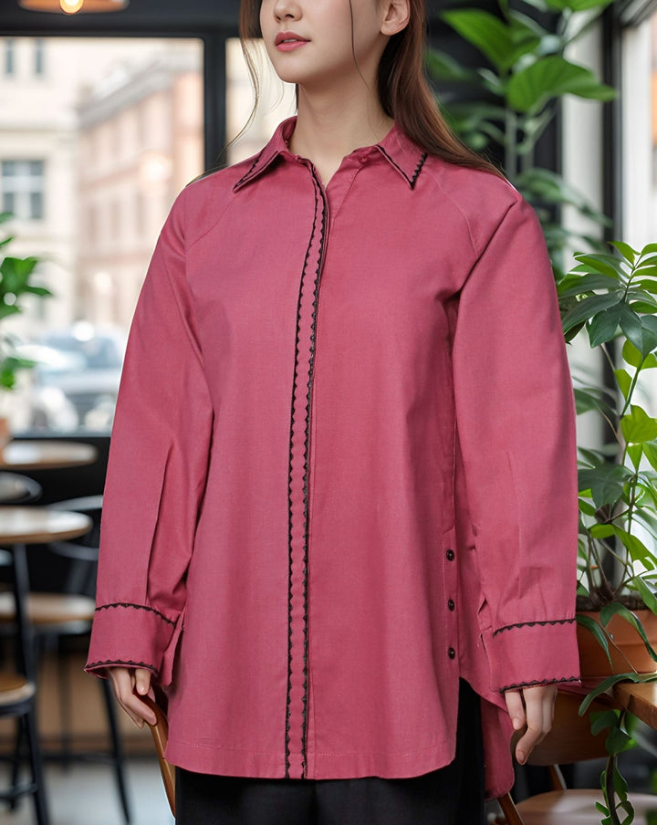  - EMBROIDERED TOP - Polkadots - 14434AR-227953 - EMBROIDERED TOP - 