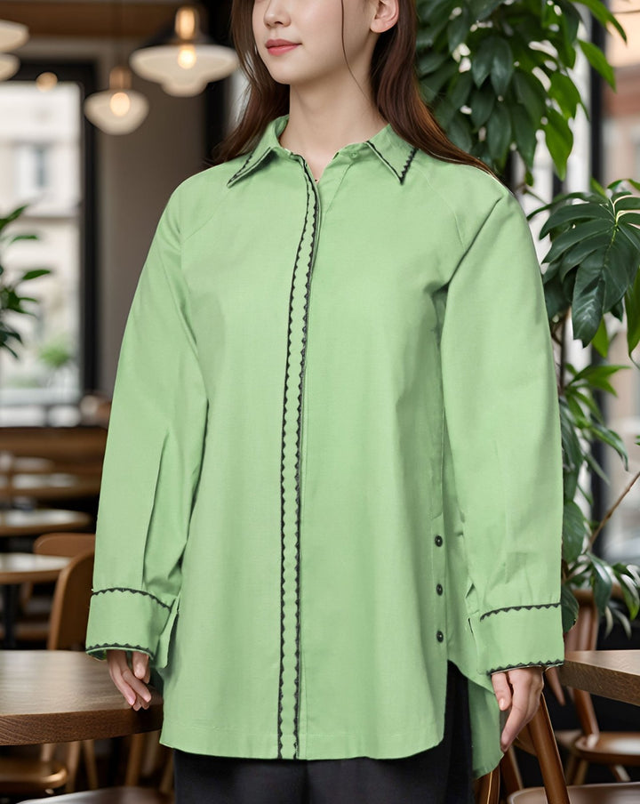  - EMBROIDERED TOP - Polkadots - 14434AR-227950 - EMBROIDERED TOP - 