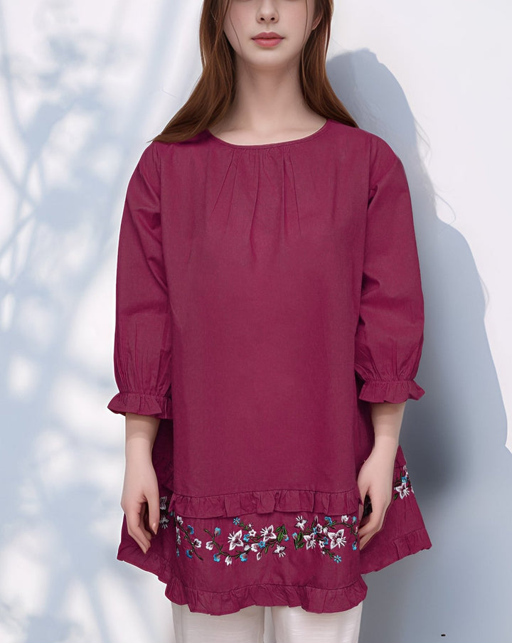  - EMBROIDERED TOP (MINOR FAULT) - Polkadots - 13348HG-231630 - EMBROIDERED TOP (MINOR FAULT) - 