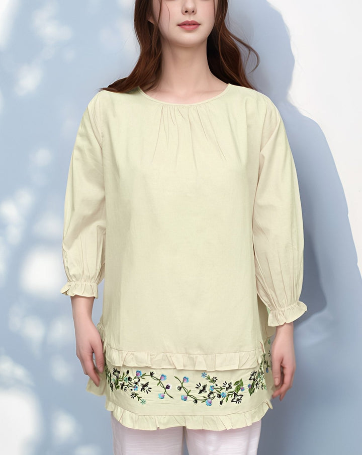  - EMBROIDERED TOP (MINOR FAULT) - Polkadots - 13348HG-231627 - EMBROIDERED TOP (MINOR FAULT) - 