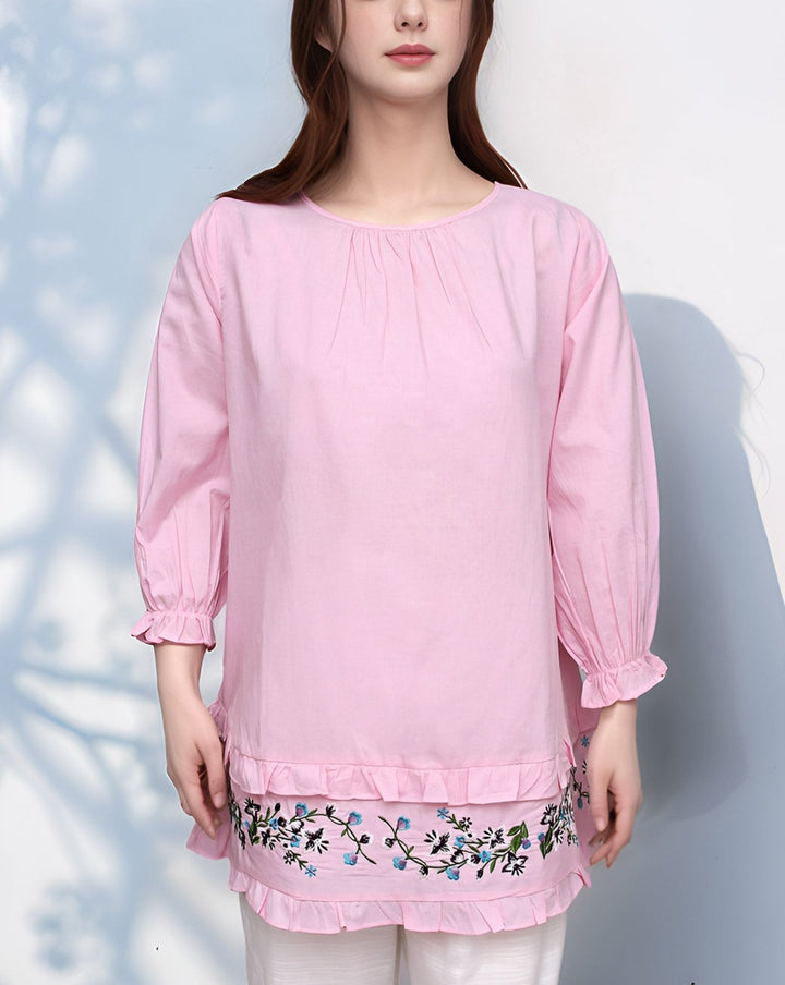  - EMBROIDERED TOP (MINOR FAULT) - Polkadots - 13348HG-231630 - EMBROIDERED TOP (MINOR FAULT) - 