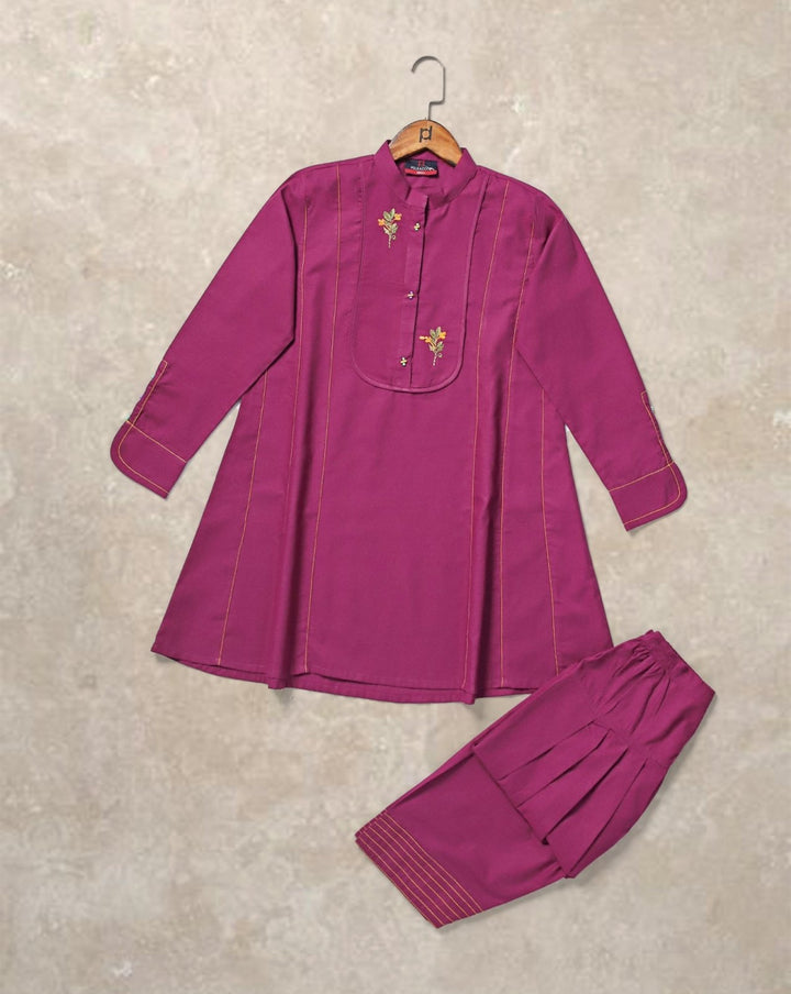 FARSHI SHALWAR 2 PIECE SUIT - Polkadots - 14569QA-a1 - FARSHI SHALWAR 2 PIECE SUIT