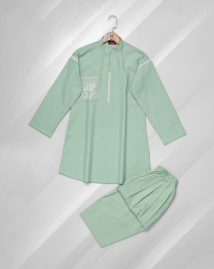 FARSHI SHALWAR 2 PIECE SUIT - Polkadots - 14762QA-233770 - FARSHI SHALWAR 2 PIECE SUIT