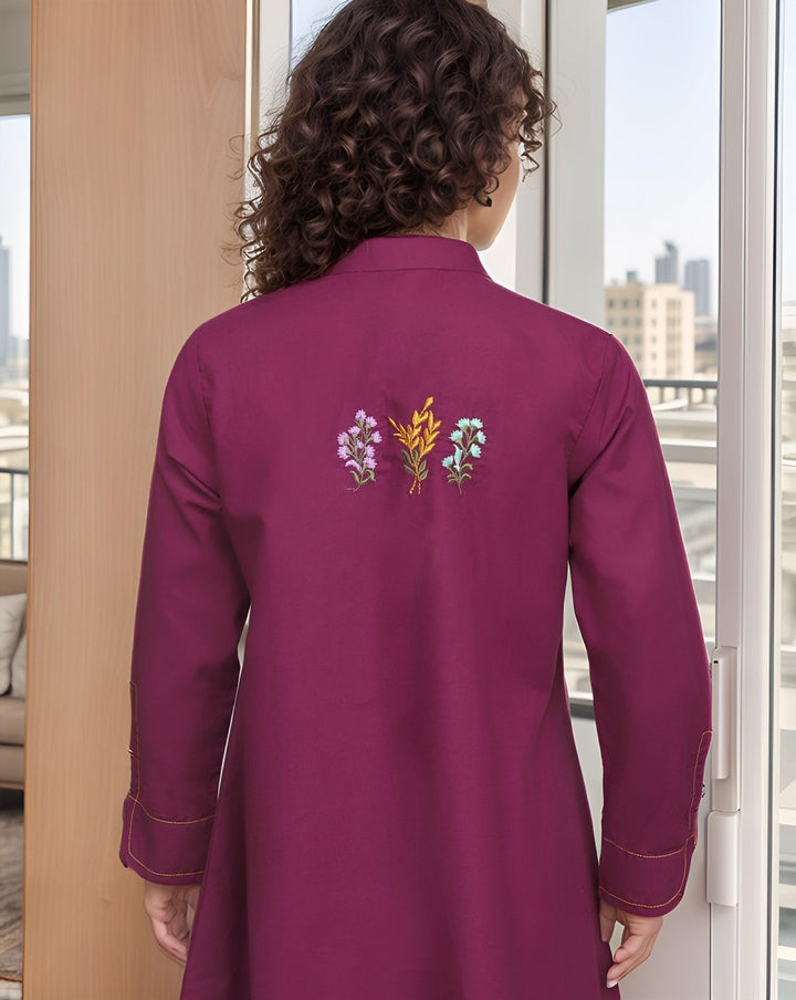 FARSHI SHALWAR 2 PIECE SUIT - Polkadots - 14569QA-a4 - FARSHI SHALWAR 2 PIECE SUIT