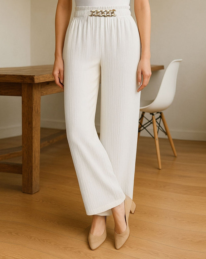 FLARED PANTS - Polkadots - 14265WF-225266 - FLARED PANTS