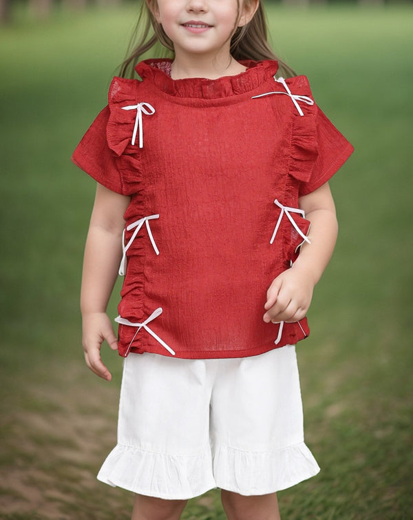 GIRLS 2 PIECE SUIT - Polkadots - 14736PD-233209 - GIRLS 2 PIECE SUIT