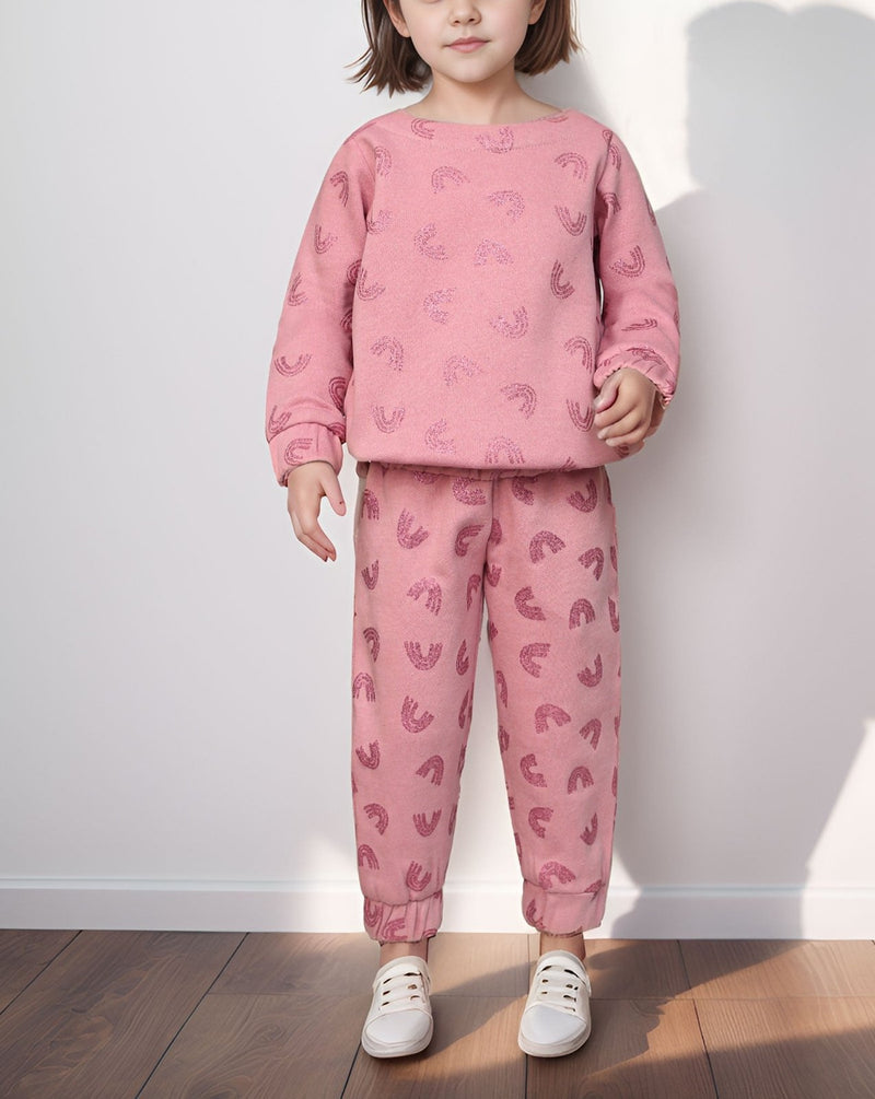 Girls Polka Print Top and Shorts Clothing Set