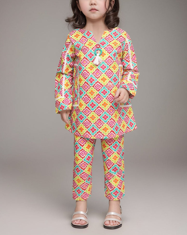 GIRLS 2 PIECE SUIT - Polkadots - 14796AR-234463 - GIRLS 2 PIECE SUIT