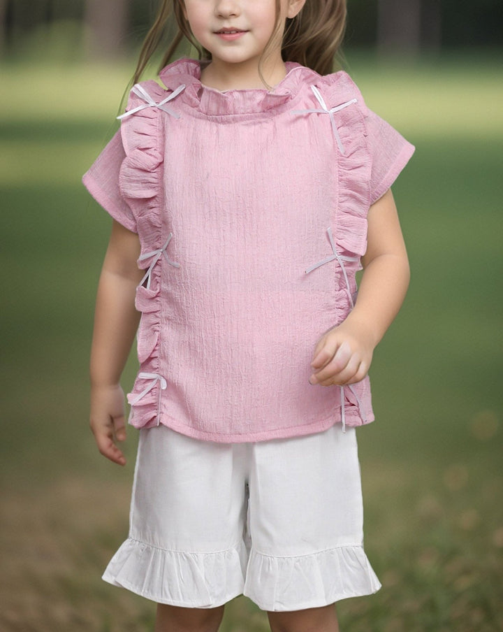 GIRLS 2 PIECE SUIT - Polkadots - 14736PD-233204 - GIRLS 2 PIECE SUIT